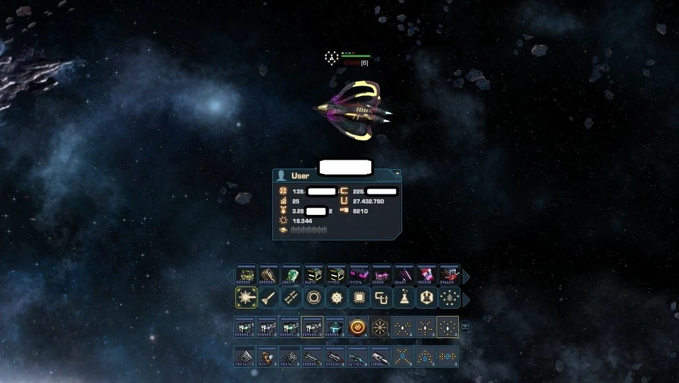 DarkOrbit Account DE2: Lv.25 | 40 Mio Uri | 60 Mio X4 | 8 x Ody | 8 x Asmo...