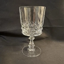 Claret Wine Glass 6" Cristal D'Arques-Durand, Discontinued Diamond Pattern VTG