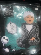 NEW The Nightmare Before Christmas Infant Baby Costume Jack Skellington 6-12