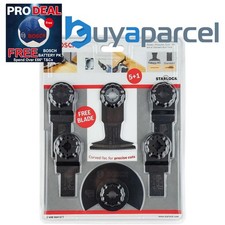 Bosch 2608664677 6 Piece Universal Starlock Multi Tool Blade Set Wood Metal HCS
