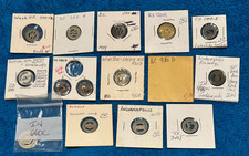 15 Vintage Transit Bus Subway  Train Tokens Lot of NC, IN, SD, DC, TX, RI, CO