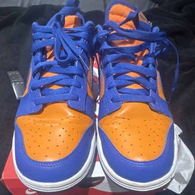 Nike Dunk Low Retro Blue Orange Men's Low Top Leather Basketball Sneaker