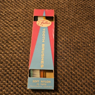 Vtg  Fuller Brush Toothbrushes #448 - 2 Pack NIP Original USA Soft Nylon 43tufts