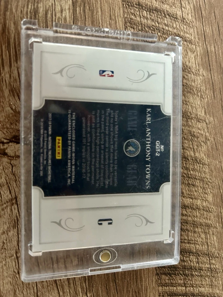 Karl Anthony Towns Panini National Treasures Game Gear GGT-2 (Game Worn) /99 - Image 3 of 4