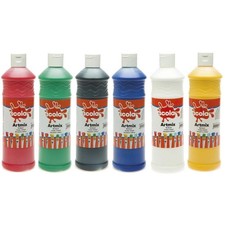 SCOLA ARTMIX Ready Mix Poster Paint 600ml Washable Kids Craft School Art Colours