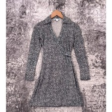 Diane Von Furstenberg Dress 0 Womens Jersey Silk Collar Wrap