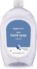 Amazon Basics Gentle Clear Liquid Hand Soap Refill, Triclosan-Free, 50 fl oz 0.12 per fl oz