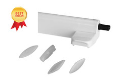 Toilet Seat Hinges Kit and 4 Pieces Bumpers for Kohler, White