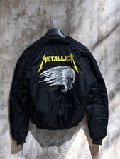 Esclusivo Bomber Metallica Selfridges 2017 Pushead Nero Taglia S