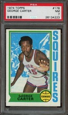 1974-75 Topps #178 George Carter *PSA 7 (NM) *Virginia Squires