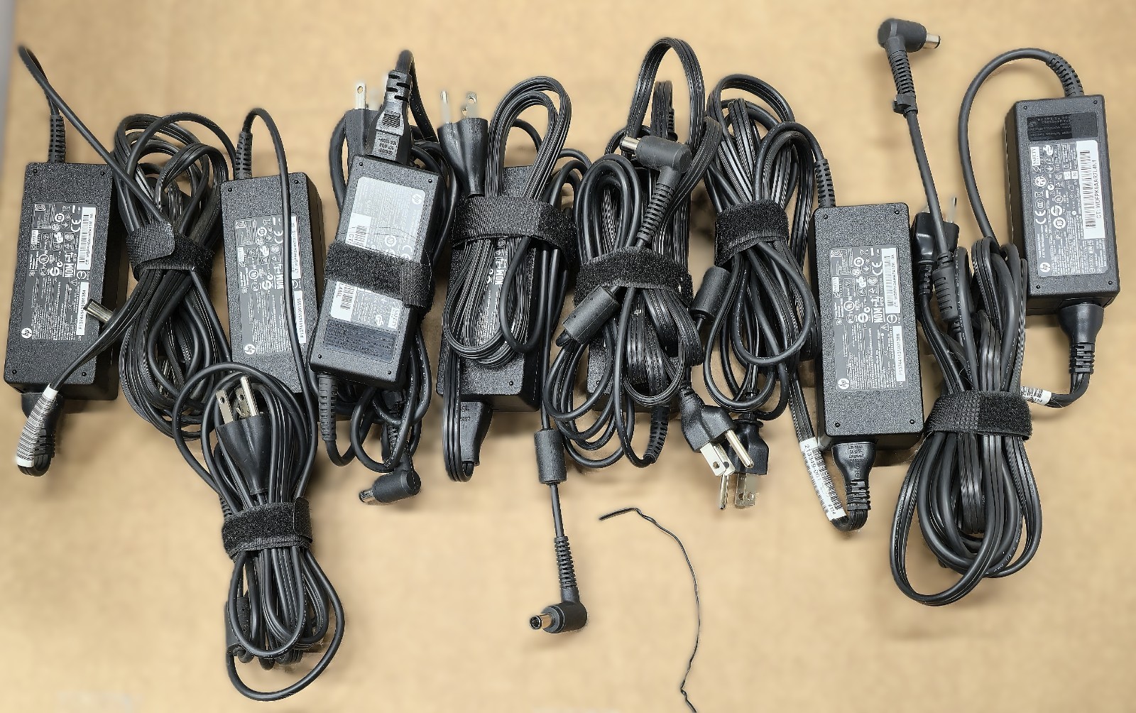 Lot of 7 Genuine HP 65W AC Adapters