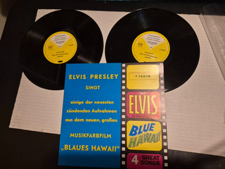 ELVIS 10" RECORDs 2 BLUE hawaii GERMANY T74078 COVER dede