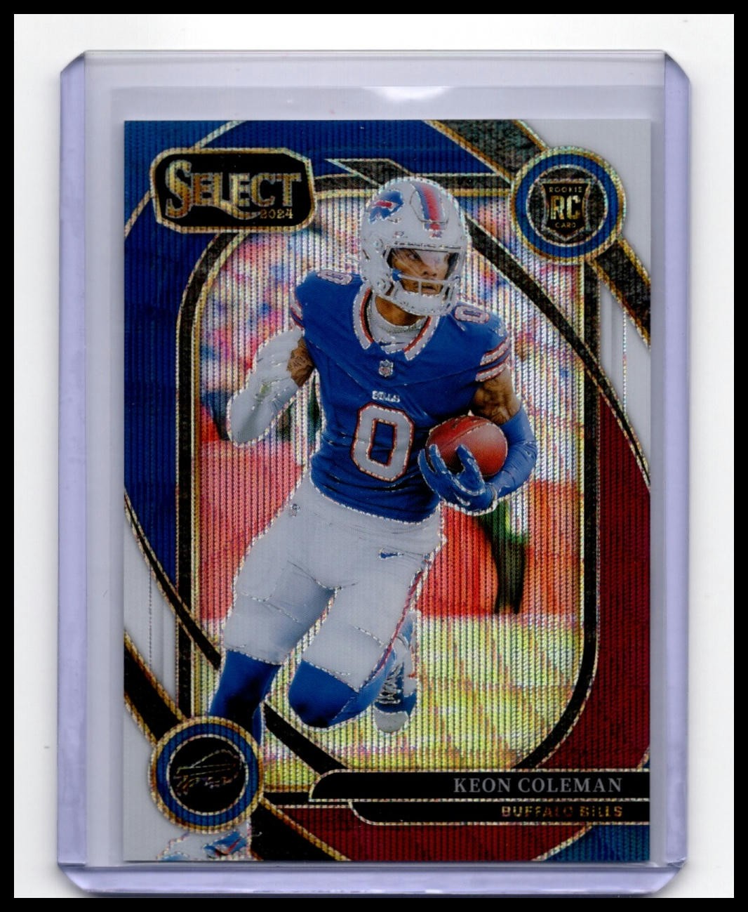 2024 Panini Select #280 Keon Coleman Club Level Tri-Color Prizm #/149