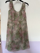 J.CREW Women's Sleeveless Dress Silk Polyester Size 0 Multi Color