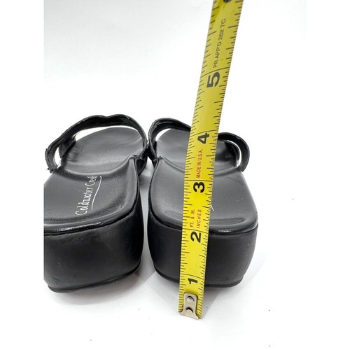Coldwater Creek Black Leather Criss Cross Slip on Sandals Size 9.5 M - Picture 5 of 8