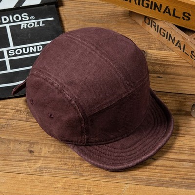 Japanese Retro Short-Brimmed Men Baseball Cap Workwear Color-Block Five-Piece