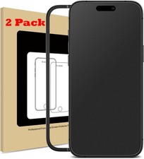 2X Matte Glass Screen Protector For iPhone 17 16 15 14 13 Pro Max Plus 12 11 X