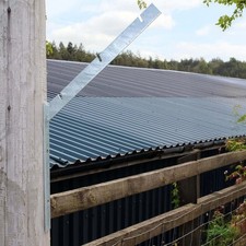 Barbed Razor Wire Bracket Galvanised Front Facing Wall Fence Security 715 