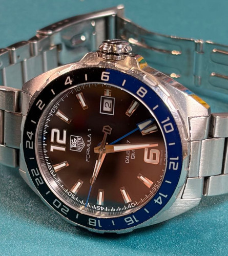 TAG HEUER Formula 1 CALIBRE 7 GMT WAZ211A Automatic Men’s 41mm Watch With Box