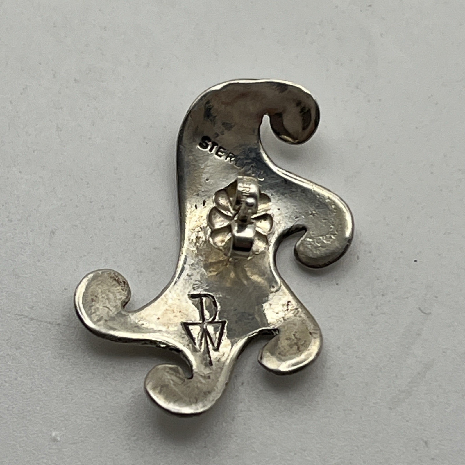 Sterling Silver Freeform Post Earrings - image 4