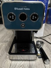 Russell Hobbs Distinctions Ocean Blue Expresso Machine 15 Bar & Milk Frother