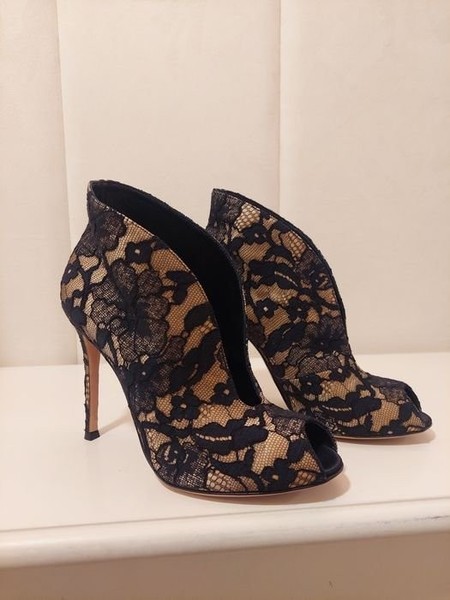 Damen Heels schwarz Leder 37 #BJHP