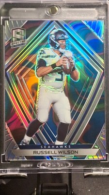 2020 Russell Wilson Panini Spectra Neon Marble Prizm 4/4 only 4 exist ! SEAHAWKS