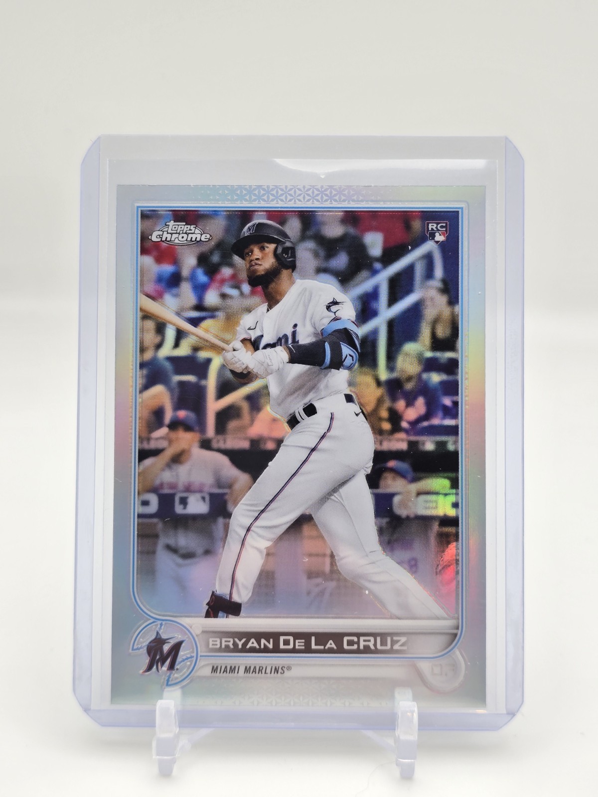 2022 Topps Chrome Refractor Rookie Bryan De La Cruz Miami Marlins #216