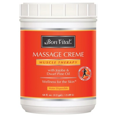 Bon Vital' Muscle Therapy Massage Creme, 1/2-Gallon, Massage Cream with Essen...