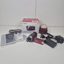 CANON LEGRIA FS406 (RED) CAMCORDER WITH OG BOX AND ACCESSORIES.