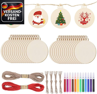 Holzsterne Bastelset 40 StüCk Zum Bemalen Und HäNgen FüR Weihnachtsdekoration