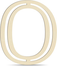 Large Wooden Letters 14 Inch for Wall Decor Crafts Big Wood Letter O 1/5 Inch Th