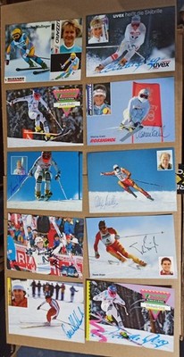 10x Autogramme Ski Alpine / Olympia 80er Jahre Original Signiert + K 2051