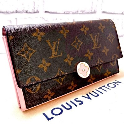 Louis Vuitton Monogram Flore Rose Ballerine Long Wallet M64586 Leather Bifold