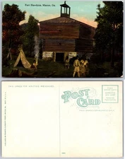 Fort Hawkins Macon GA Postcard