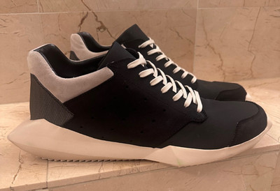 Adidas x Rick Owens Level Runner Low Black/white/Bone Sneakers - US 11 1/2