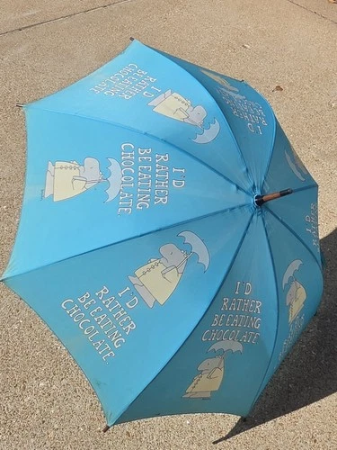 Vintage Sandra Boynton 'Rather Eat Chocolate' Umbrella