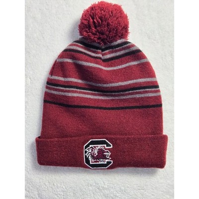 South Carolina Gamecocks Beanie Captivating Headwear Garnet Striped Pom Beanie