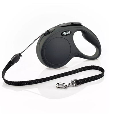 Flexi Classic Retractable Dog Leash Black Medium 26ft Cord Lead