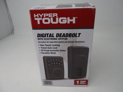 Hyper Tough Digital Lock with Electronic Keypad Matte Black