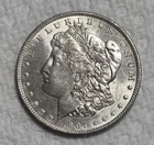 1904 O Morgan Silver Dollar. Estimated Almost Uncirculated 58. A0440.