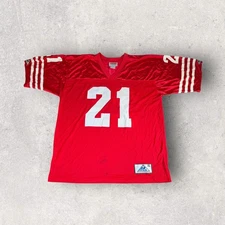 Vintage 90s Apex One San Francisco 49ers Deion Sanders #21 NFL Jersey XL *Flaws