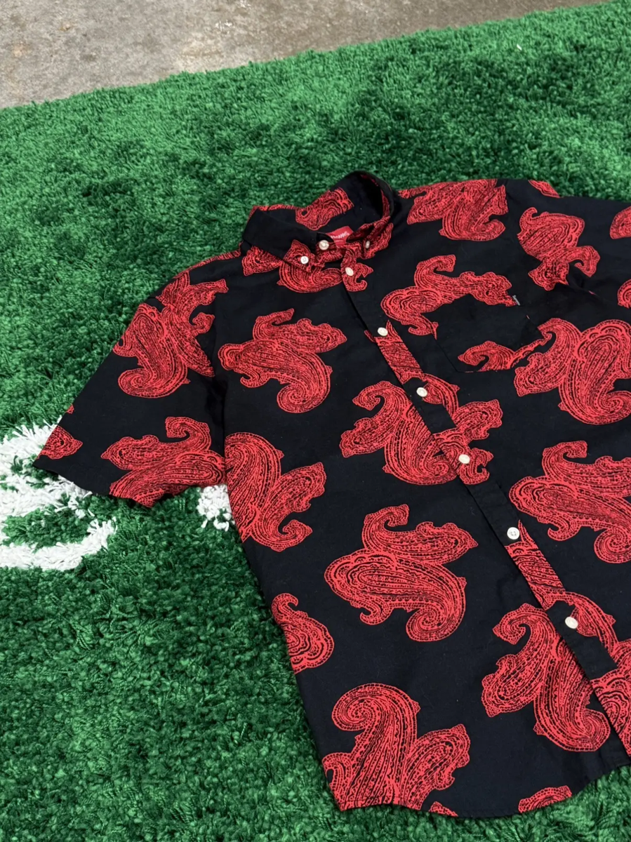 Supreme Big Paisley SS14 Camp Button Shirt Large Floral | eBay
