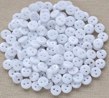 150Pcs 7.5Mm (0.3 Inch) Small Size White Buttons for Sewing 2 Holes Small Button