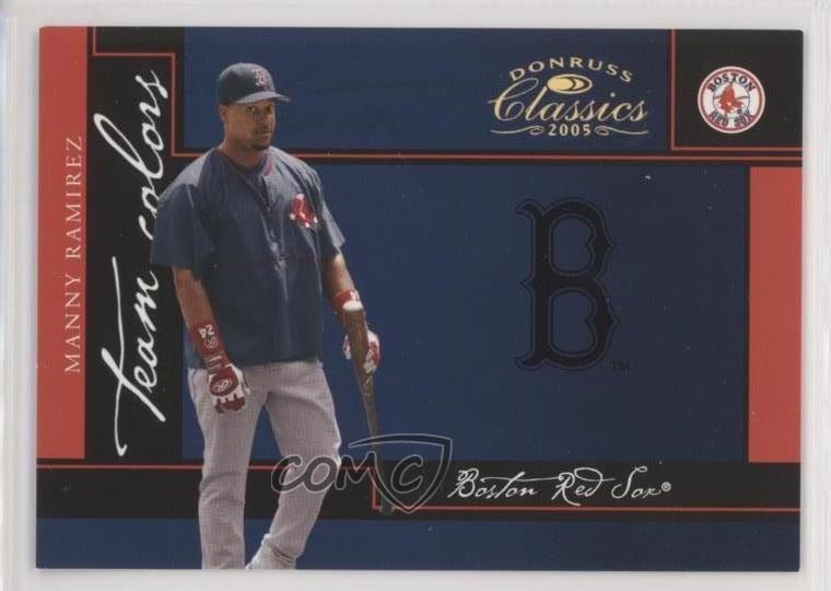 2005 Donruss Classics Team Colors Gold 47/50 Manny Ramirez #TC-25 0q3