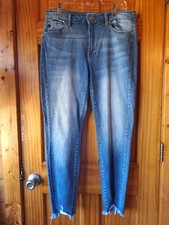 KanCan Stretch Frayed Ankle Jeans 13/30