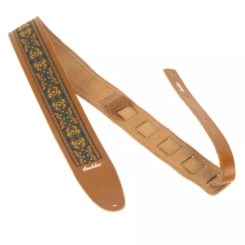 Souldier Torpedo 2.5" Guitar Strap - "Braveheart" Brown on Russet