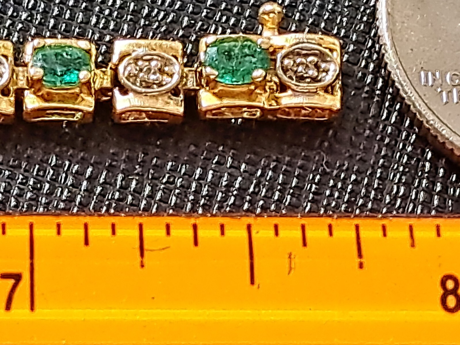 Bracelet-10k Yellow Gold 7.806 gr.-Emerald 2.0 Ct… - image 19