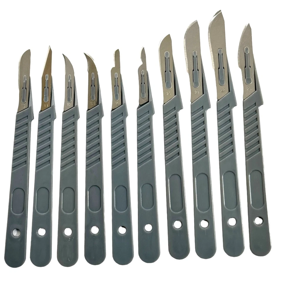 Box of 10 Disposable Scalpels, Sterile, for Dermaplaning, Podiatry, & Crafts - Image 2 of 4