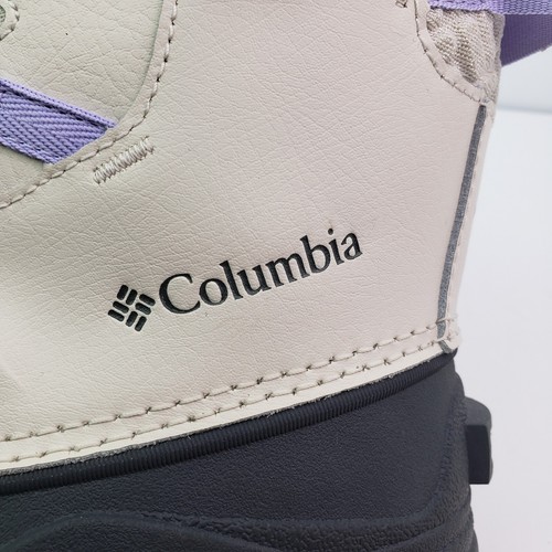 Columbia Bugaboot Celsius Girls Size 13 White Purple Gray Winter Snow Boots - Picture 10 of 17
